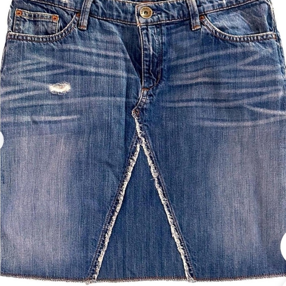 Banana Republic Distressed Denim Skirt